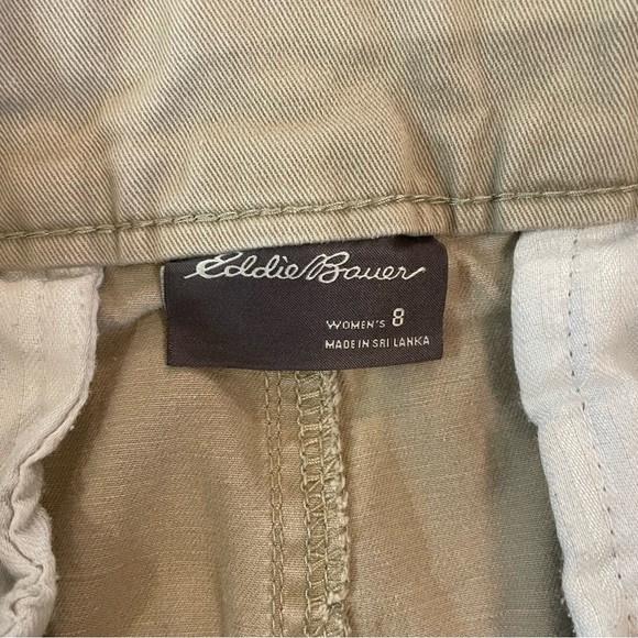 EDDIE BAUER Women’s Tan Khaki Pants Slim High Rise Size 8 - Picture 7 of 12